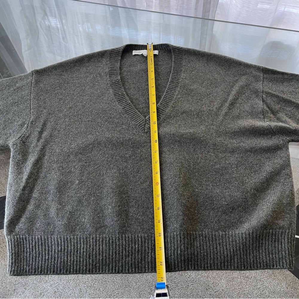 NakedCashmere Gray V-Neck Sweater - Picture 5 of 6